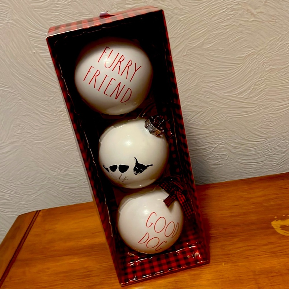 Rae Dunn Dog Lover Ornaments.
